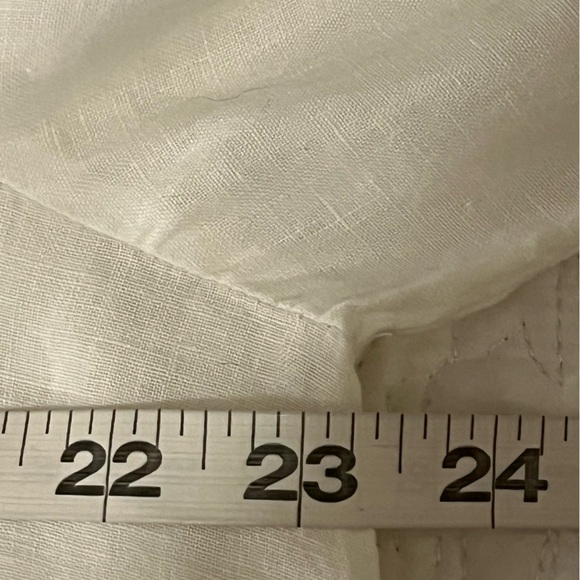 Eileen Fisher White Organic Linen Short Sleeve Scoop Neck Sheath Dress, size XL - Picture 6 of 7